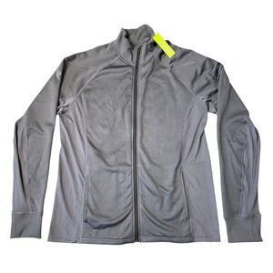 Hylete Mens Apex II Gray Training Jacket 2XL Full Zip Mesh Panels Athletic NWT